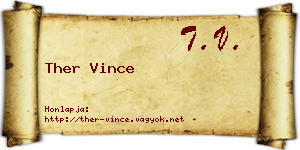 Ther Vince névjegykártya