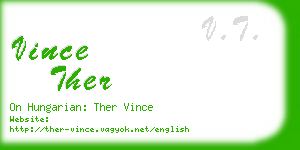 vince ther business card